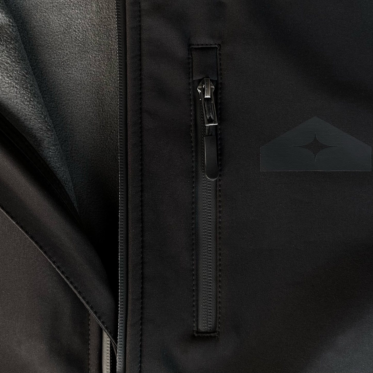 Black Linear Shell Jacket