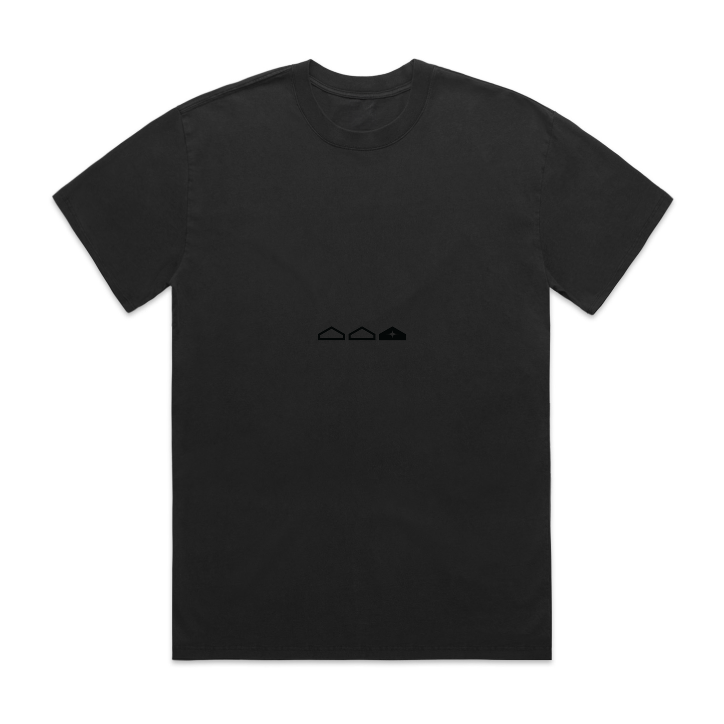 Washed Black Linear Tee